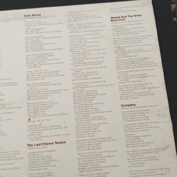 Ricky Lee Jones Vintage Vinyl record 1978 1979 - Picture 4 of 5